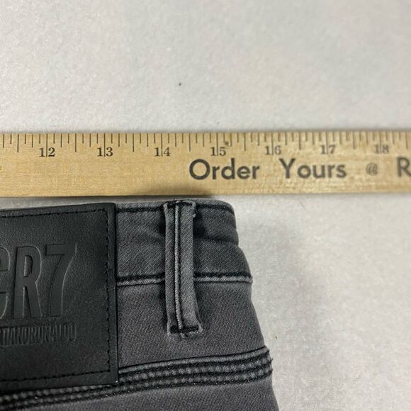 Mens CR7 Cristiano Ronaldo Denim Jean Shorts Waist Size 30 stretch 9” Inseam - Picture 9 of 10